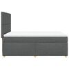 vidaXL Box Spring Bed with Mattress Dark Grey Double Fabric