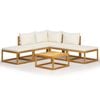 vidaXL 6 Piece Garden Lounge Set with Cushions Solid Acacia Wood