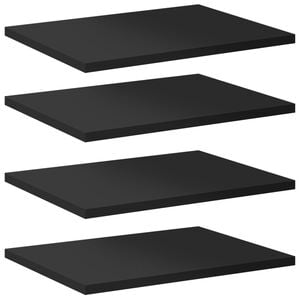 vidaXL Bookshelf Boards 4 pcs High Gloss Black 40x30x1.5 cm Engineered Wood
