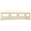 vidaXL Folding Pop-up Party Tent with 5 Sidewalls 3x9 m Cream