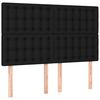 vidaXL Headboard Black 144x5x118/128 cm Fabric