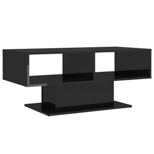 vidaXL Coffee Table | High gloss black | Engineered wood | Medium | Coffee Table