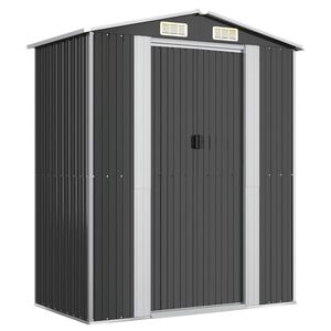 vidaXL Garden Shed Anthracite 192x108x223 cm Galvanised Steel