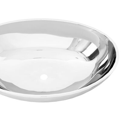 vidaXL Wash Basin 40x33x13.5 cm Ceramic Silver