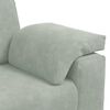 vidaXL 3 Piece Sofa Set with Cushions Light Grey Velvet