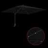 vidaXL Garden Parasol Black 248.5 x 247.5 x 160 cm Polyester and Steel
