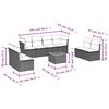 vidaXL 9 Piece Garden Sofa Set with Cushions Grey Poly Rattan