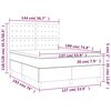 vidaXL Box Spring Bed with Mattress&LED Dark Grey 137x187 cm Double Size Fabric