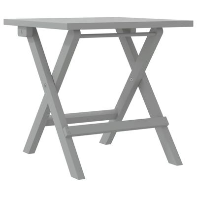 vidaXL Sun Lounger with Table Grey Solid Wood Acacia