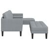 vidaXL Sofa Set with Cushion 2 pcs Light Grey Polyester