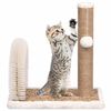 vidaXL Cat Tree | Brown and white | Flakeboard, flush, seagrass | Compact