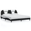 vidaXL Bed Frame "Viana" without Mattress Black and White 180x200 cm King Faux Leather