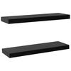 vidaXL Floating Wall Shelves 2 pcs Black 60x20x3,8 cm