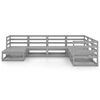 vidaXL 7 Piece Garden Lounge Set Grey Solid Pinewood