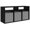 vidaXL Lowboard with Drawer Black Oak 87 x 27.5 x 43 cm