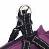 vidaXL Dog Coat with Harness Purple L Fleece and Polyester
