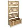vidaXL Garden Raised Bed | Natural Bamboo | 70x30x135 cm | Decorative Inlays