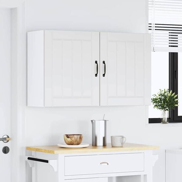 vidaXL Kitchen Wall Cabinets 2 pcs "Lucca" White Engineered Wood