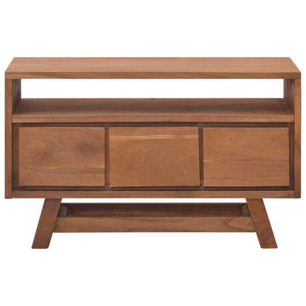 vidaXL TV Cabinet 80x30x50 cm Solid Teak Wood