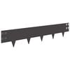 vidaXL Lawn Edging 20 pcs 100 x 20 cm Steel Black