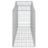 vidaXL Arched Gabion Baskets 10 pcs 200x50x80/100 cm Galvanised Iron