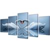 vidaXL Canvas Wall Print Set Swan 100 x 50 cm