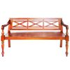 vidaXL Batavia Bench 136 cm Solid Mahogany Wood Dark Brown