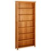 vidaXL Bookcase | Natural Oak | Solid Oak Wood, MDF | 200 cm height | Bookcase