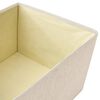 vidaXL Stackable Storage Box Set of 3 Piece Fabric Cream