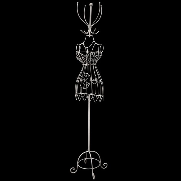 Vintage Style Wire Dress Form with Coat Hooks