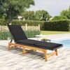 vidaXL Sun Lounger with Cushion Poly Rattan&Solid Wood Acacia
