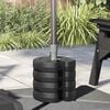 vidaXL Gazebo Weight Plates 4 pcs Black 220x50 mm Concrete