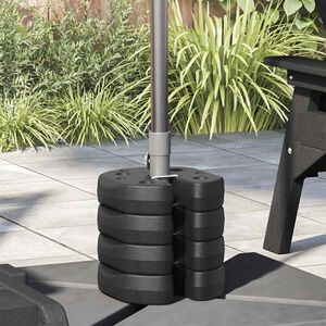 vidaXL Gazebo Weight Plates 4 pcs Black 220x50 mm Concrete