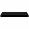 vidaXL Floating Wall Shelf Black 50x23x3.8 cm MDF