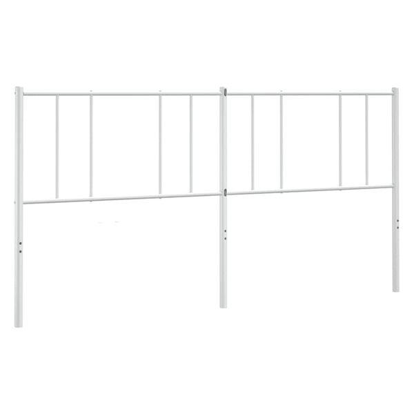 vidaXL Metal Replace Headboard White 180 cm