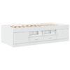 vidaXL Daybed with Drawers without Mattress White 90x190 cm Single