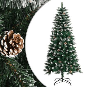 vidaXL Artificial Christmas Tree with Stand Green 210 cm PVC