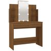 vidaXL Dressing Table with LED Brown Oak 96x40x142 cm