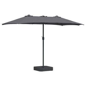 vidaXL Garden Parasol Anthracite 385 x 209 x 244 cm