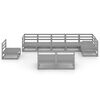 vidaXL 9 Piece Garden Lounge Set Grey Solid Pinewood