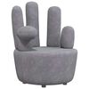 vidaXL Chair Hand-shaped Grey Velvet