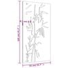 vidaXL Garden Wall Decoration 105x55 cm Corten Steel Bamboo Design