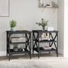 vidaXL Side Tables 2 pcs Black 40x42x50 cm Engineered Wood