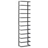 vidaXL Towel Rack Black 24x12x96 cm Steel