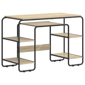 vidaXL Desk with Storage Sonoma Oak 113.5 x 52 x 75.5 cm
