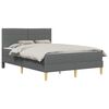 vidaXL Bed Frame with Mattress Dark Grey 137 x 190 cm Fabric