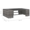 vidaXL 4 Piece Garden Lounge Set Poly Rattan Grey