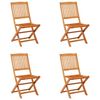 vidaXL Folding Garden Chairs 4 pcs Solid Eucalyptus Wood