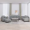 vidaXL 4 Piece Sofa Set with Pillows Light Grey Fabric