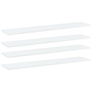 vidaXL Bookshelf Boards 4 pcs White 100x20x1,5 cm Engineered Wood